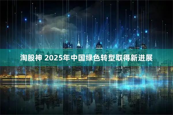 淘股神 2025年中国绿色转型取得新进展